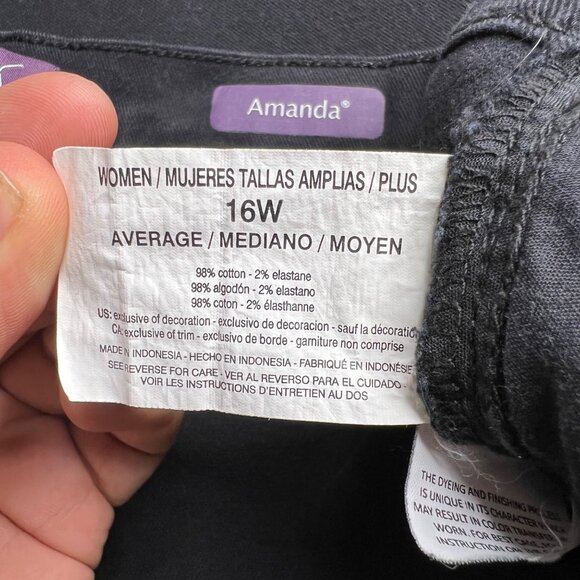 Gloria Vanderbit Charcoal Jeans Size 16W - Picture 6 of 11